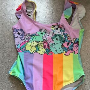 Girls Rainbow My Little Pony One-Piece Swimsuit